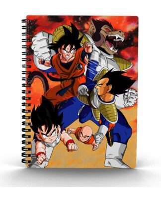 Dragon Ball Z Notizbuch mit 3D-Effekt Goku vs Vegeta