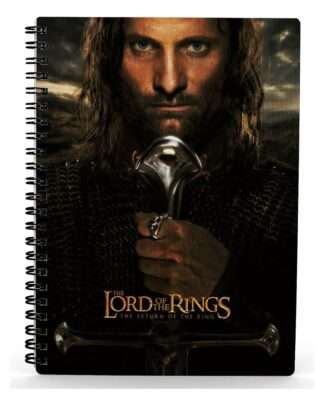 Herr der Ringe Notizbuch mit 3D-Effekt Aragorn