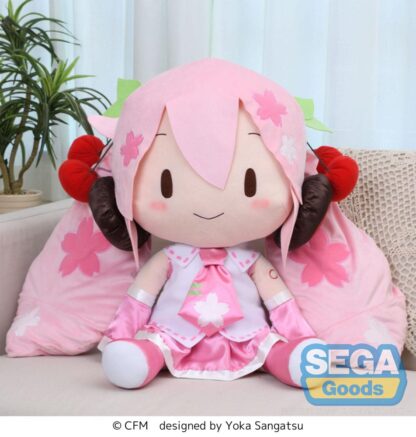 Character Vocal Series 01: Hatsune Miku Fuwa Petit Plüschfigur Sakura Miku Dodeka Jumbo 50 cm – Bild 5