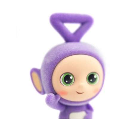 Teletubbies Cheebee Minifigur Tinky Winky Flocked 6 cm – Bild 5