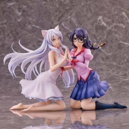 Nekomonogatari Monogatari Series PVC Statuen Tsubasa Hanekawa Set (re-run) 19 cm - Beschädigte Verpackung – Bild 10