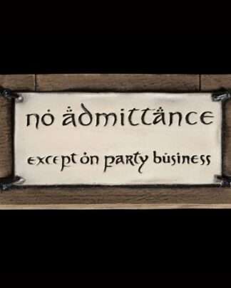 Herr der Ringe Magnet No Admittance