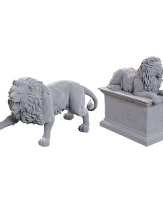 WizKids Deep Cuts Miniatures Miniaturen unbemalt 2er-Pack Stone Lion
