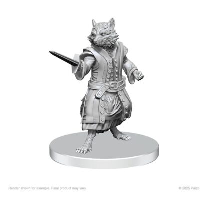 Pathfinder Deep Cuts Miniaturen unbemalt Procyal (Raccoon Agathion) & Zoaem (Ring Archon) – Bild 2