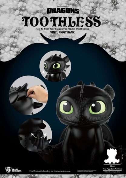 Drachenzähmen leicht gemacht Piggy Vinyl Spardose Toothless 30 cm – Bild 5