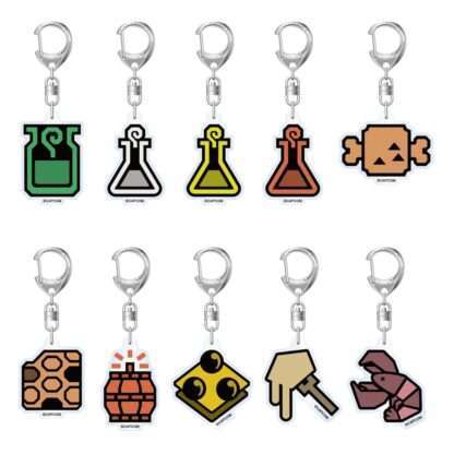 Monster Hunter Wilds Acryl-Schlüsselanhänger Item Icon 6 cm Sortiment (10)