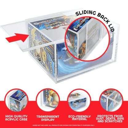 Evoretro Acryl Display Case für Booster Boxen / Elite Trainer Boxes Ver. 1 with Sliding Lid – Bild 3