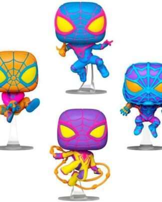 Marvel POP! TV Vinyl Figuren 4er-Pack Miles Morales (BLKLT) 9 cm