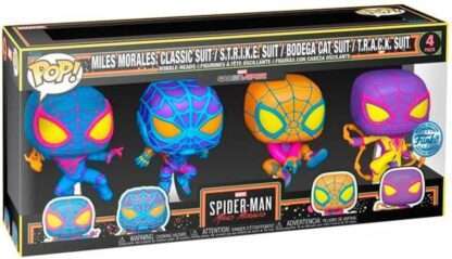 Marvel POP! TV Vinyl Figuren 4er-Pack Miles Morales (BLKLT) 9 cm – Bild 2
