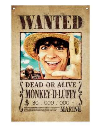 One Piece Wandbehang Luffy Wanted 120 x 85 cm