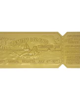 Jaws Replik 1/1 50th Anniversary Regatta Ticket 24k Gold Plated
