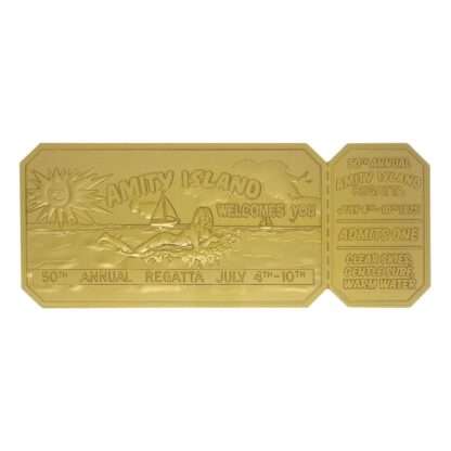 Jaws Replik 1/1 50th Anniversary Regatta Ticket 24k Gold Plated