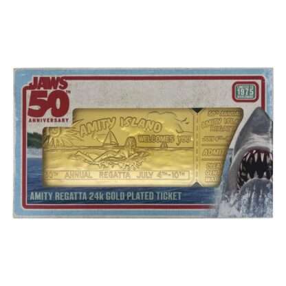 Jaws Replik 1/1 50th Anniversary Regatta Ticket 24k Gold Plated – Bild 3