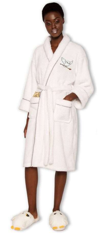 Harry Potter Girlie Fleece-Bademantel Hedwig