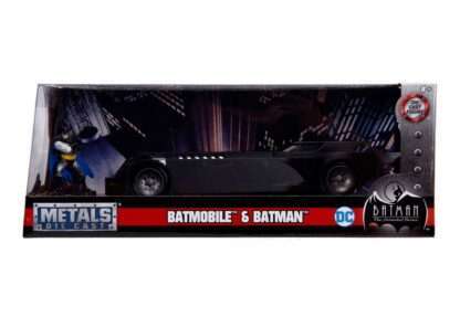 Batman Animated Series Metals Diecast Modell 1/24 Batmobile mit Figur – Bild 2