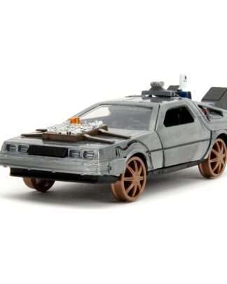 Zurück in die Zukunft III Hollywood Rides Diecast Modell 1/32 DeLorean Time Machine Railroad Wheels