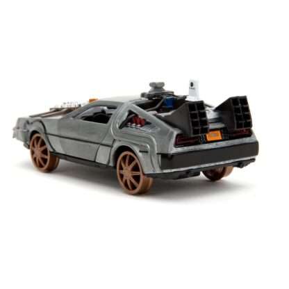 Zurück in die Zukunft III Hollywood Rides Diecast Modell 1/32 DeLorean Time Machine Railroad Wheels – Bild 4