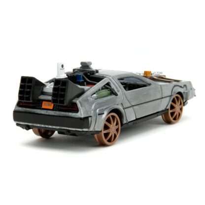 Zurück in die Zukunft III Hollywood Rides Diecast Modell 1/32 DeLorean Time Machine Railroad Wheels – Bild 6