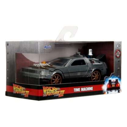 Zurück in die Zukunft III Hollywood Rides Diecast Modell 1/32 DeLorean Time Machine Railroad Wheels – Bild 15