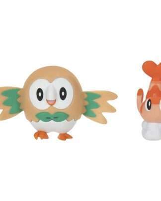 Pokémon Figuren 2er-Pack Tatsugiri (Curly Form) & Rowlet 8 cm