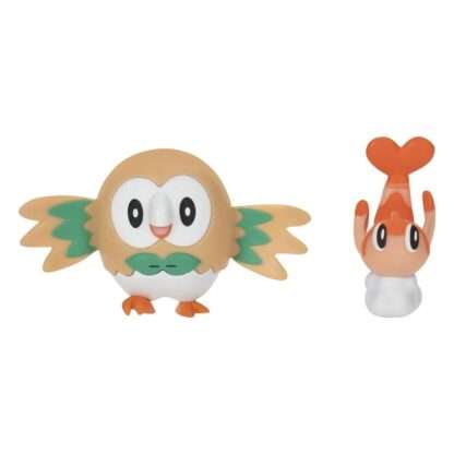Pokémon Figuren 2er-Pack Tatsugiri (Curly Form) & Rowlet 8 cm