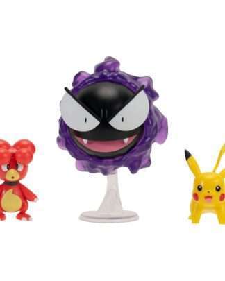 Pokémon First Partner Battle Figure Set Figuren 3er-Pack Magby, Pikachu & Nebulak