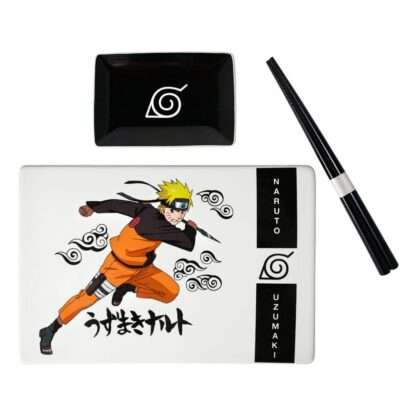 Naruto Shippuden Keramik Sushi Set mit Essstäbchen Naruto Uzumaki – Bild 3