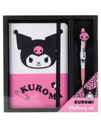 Sanrio Notizbuch mit Kugelschreiber Geschenk-Set Kuromi