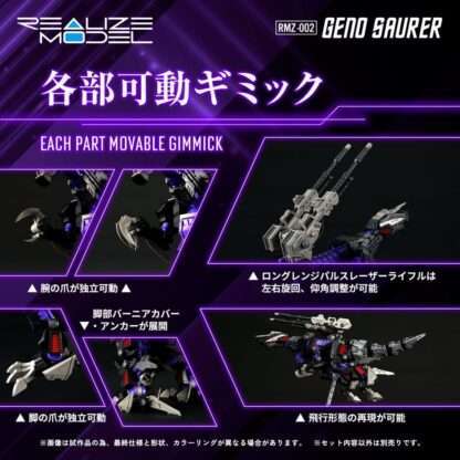 Zoids Plastic Model Kit 1/100 RMZ-002 Geno Saurer 29 cm – Bild 9
