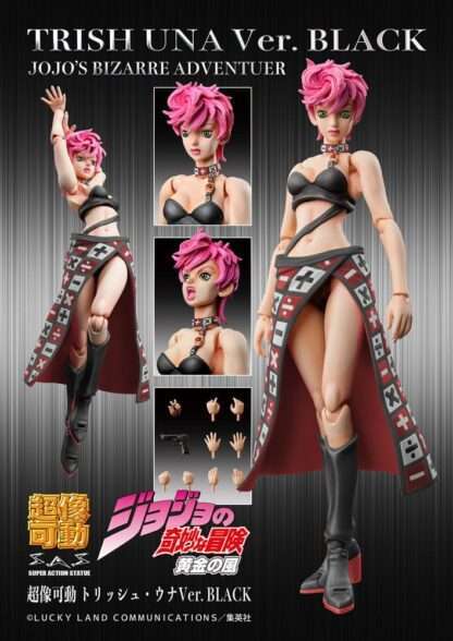 JoJo's Bizarre Adventure Part 5 Super Action Actionfigur Trish Una Black Ver. 15 cm – Bild 9