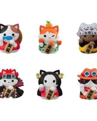 One Piece Mega Cat Project Sammelfiguren NyanPieceNyan! Beckoning cat Lucky Cat Pirates 7 cm Display (6)