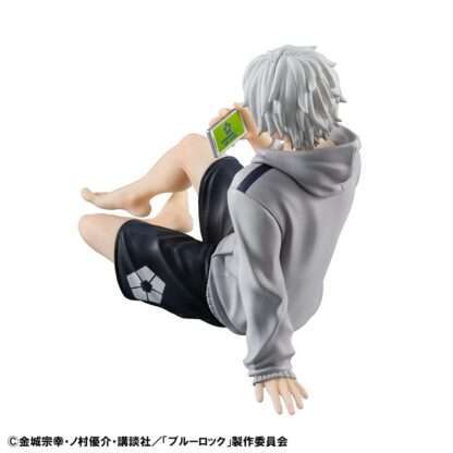 Blue Lock G.E.M. Serie PVC Statue Seishiro Nagi Repaint Ver. Palm Size 9 cm – Bild 6