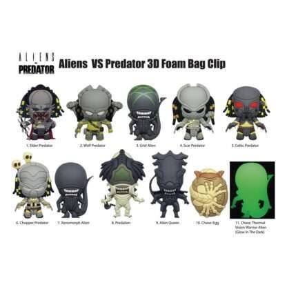 Alien vs. Predator 3D PVC-Taschenanhänger Display (24)