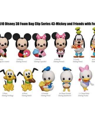 Mickey & Friends 3D PVC-Taschenanhänger Mickey & Friends with Food Series 43 Display (24)