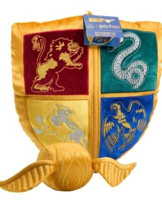 Harry Potter Kissen mit Plüschfigur Quidditch Wappen & Goldener Schnatz