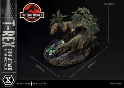 Jurassic World: The Lost World Statue 1/15 T-Rex Cliff Attack Bonus Version 53 cm – Bild 3