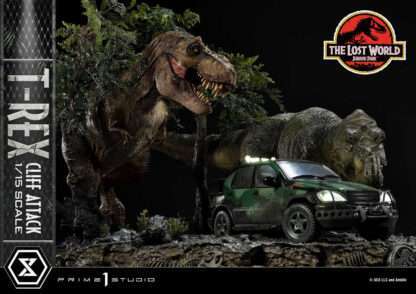 Jurassic World: The Lost World Statue 1/15 T-Rex Cliff Attack Bonus Version 53 cm – Bild 12