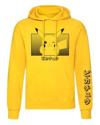 Pokemon Kapuzenpullover Pikachu Katakana