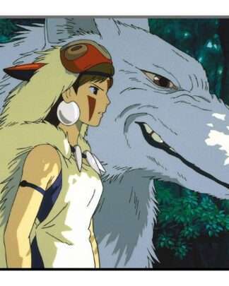 Studio Ghibli Holzdruck Prinzessin Mononoke 37,5 x 20,5 cm