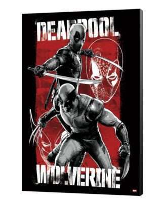 Marvel Holzdruck Deadpool & Wolverine 03 Maximum Effort 35 x 50 cm