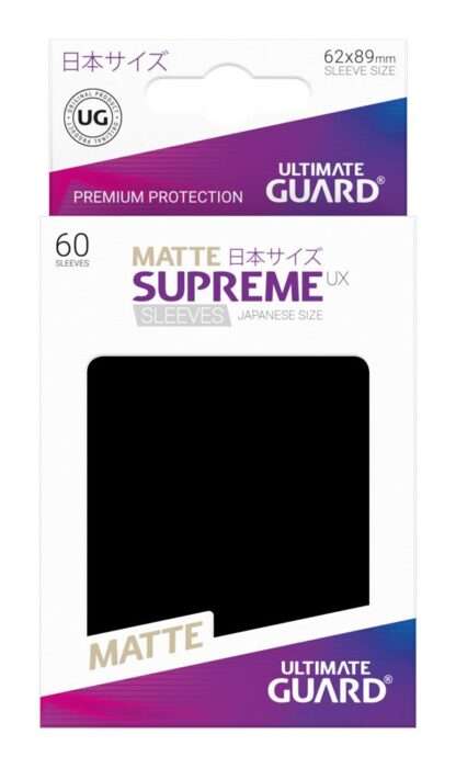 Ultimate Guard Supreme UX Sleeves Japanische Größe Matt Schwarz (60) – Bild 3