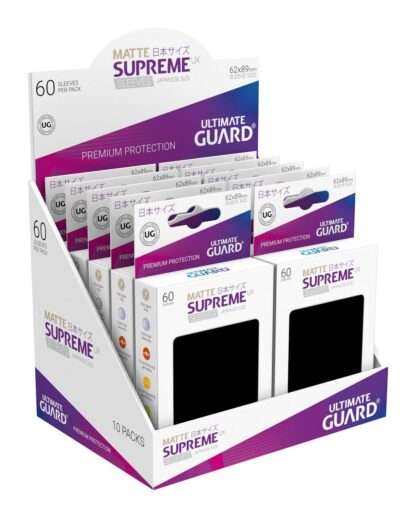 Ultimate Guard Supreme UX Sleeves Japanische Größe Matt Schwarz (60) – Bild 5