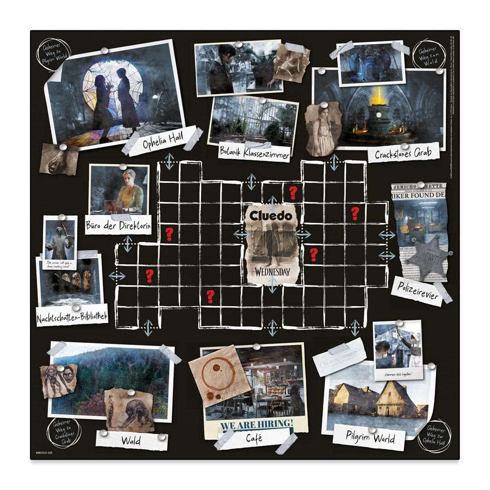 Wednesday Brettspiel Cluedo *Deutsche Version* – Bild 2