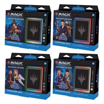 Magic the Gathering Universes Beyond: Doctor Who Commander-Decks Display (4) englisch - Beschädigte Verpackung