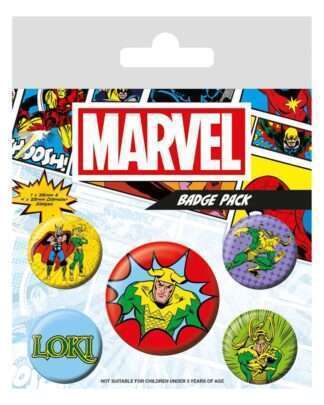 Marvel Ansteck-Buttons 5er-Pack Loki Comic