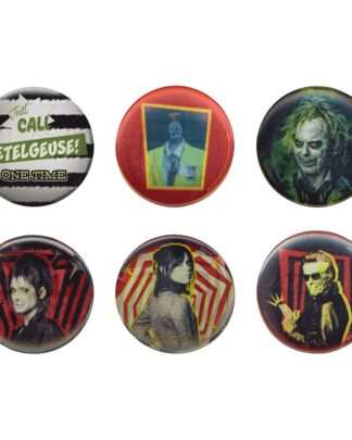Beetlejuice Ansteck-Buttons 6er-Pack