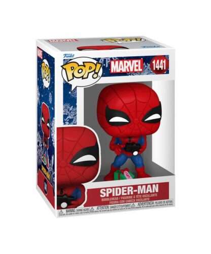 Marvel POP! Vinyl Figur Holiday Spiderman w/Open gift 9 cm – Bild 2
