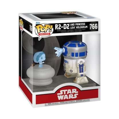 Star Wars POP! Deluxe Vinyl Figur R2D2 w/Leia 9 cm - Beschädigte Verpackung – Bild 2