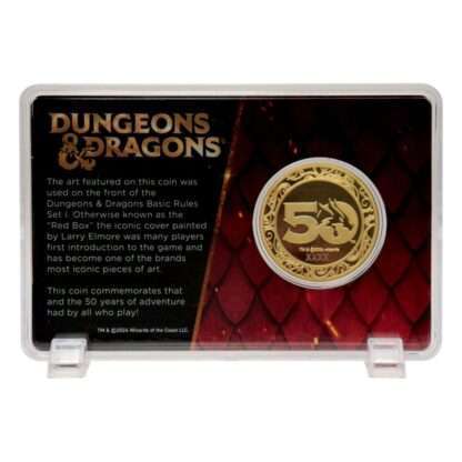 Dungeons & Dragons Sammelmünze 50th Anniversary with Colour Print 24k Gold Plated Edition 4 cm – Bild 2