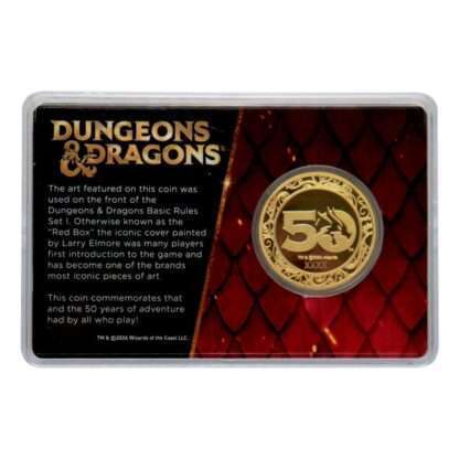 Dungeons & Dragons Sammelmünze 50th Anniversary with Colour Print 24k Gold Plated Edition 4 cm – Bild 3